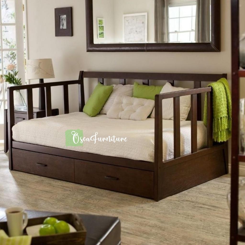 daybed minimalis jati