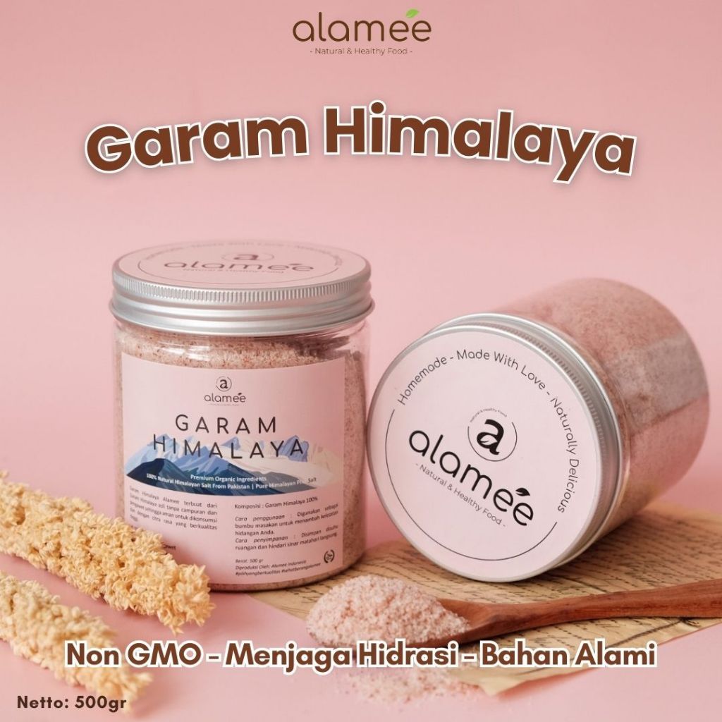 GARAM HIMALAYA ORIGINAL HIMALAYAN SALT SEA SALT 500G PINK ROCK SALT PAKISTAN ASLI MURAH 500 GR