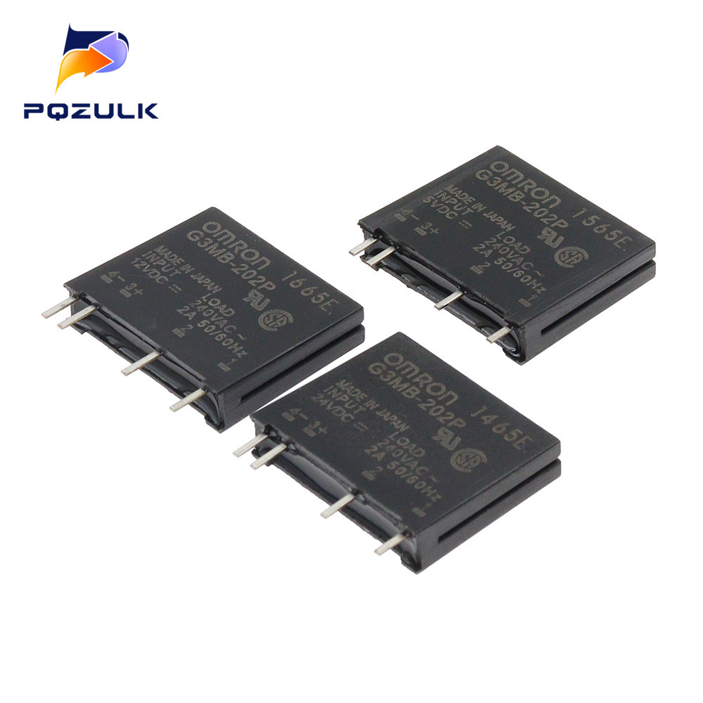 5PCS Modul Relay G3MB-202P G3MB 202P DC-AC PCB SSR Masukan 5V 12V 24V DC Keluaran 240V AC 2A Modul R