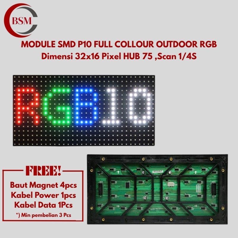 Moci OFC - Module P10 SMD Outdoor Led Videotron Running text
