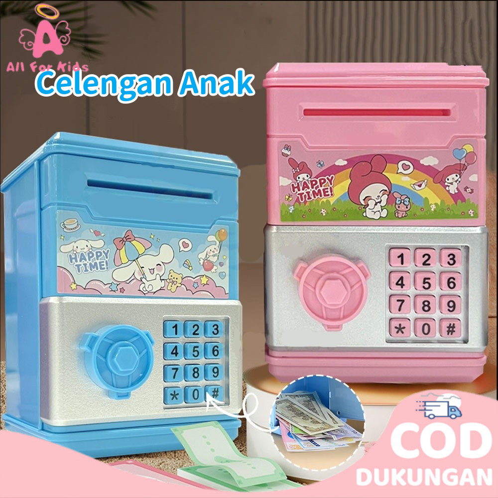 Mainan Celengan ATM Anak Celengan Fingerprint Mainan Tabungan ATM Edukasi Anak