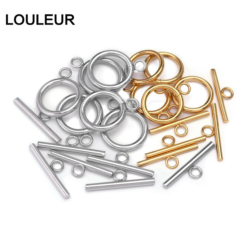Stainless Steel OT Clasps Bracelet Toggle Clasp Connectors for Y Bracelet Necklace Jewelry Finngs Ma