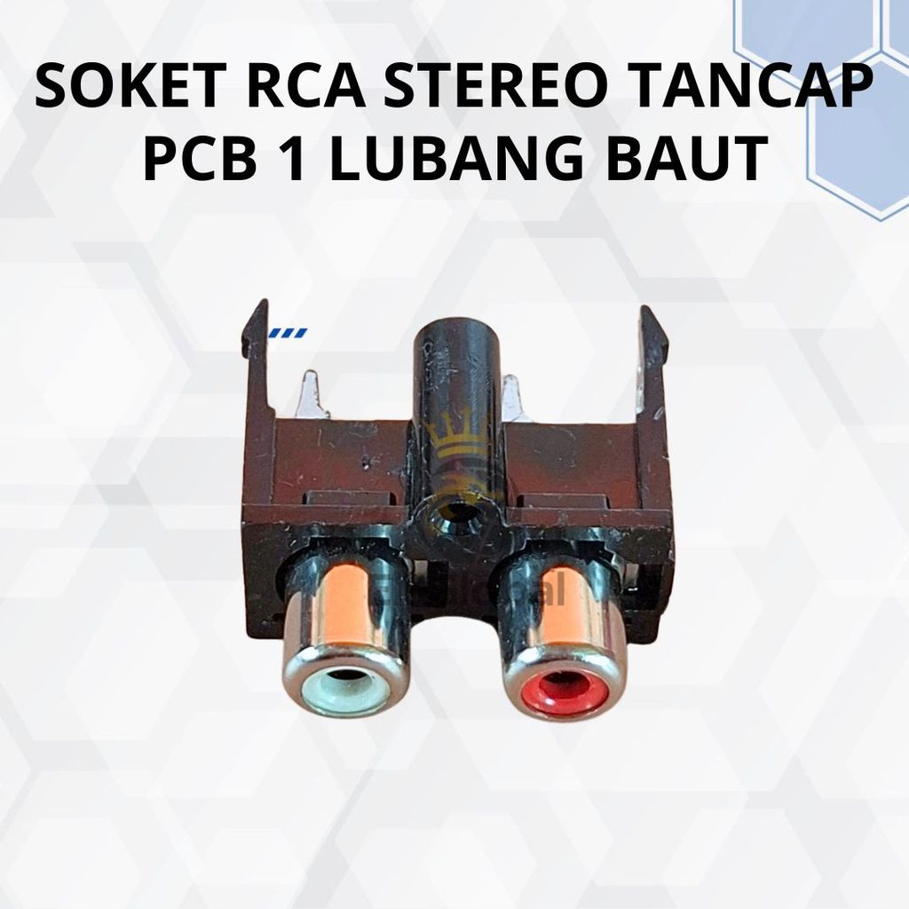 Soket RCA Stereo Tancap PCB 1 Lubang Baut Cocok Untuk DVD Player Speaker Aktif dan Amplifier