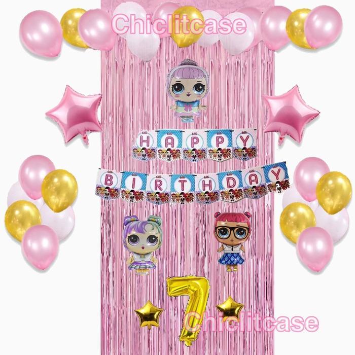 Aksesoris Terlaris =Perlang82_Mall= Set paket balon ulang tahun / dekorasi birthday anak / balon kar