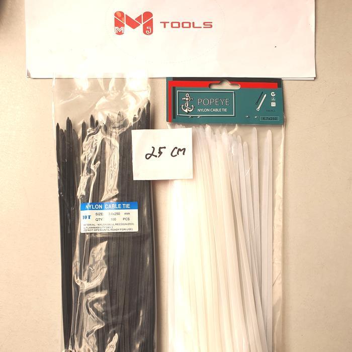 Kabel ties 25cm - Nylon cae ties 25cm - Pengikat Nylon 25cm - Kabel Tis - Tali Tis