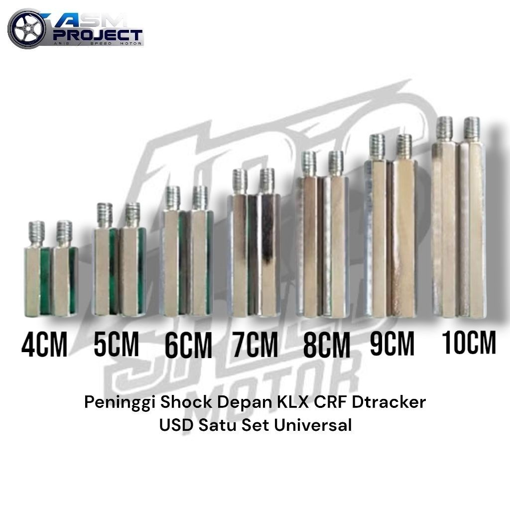 Peninggi Shock Depan KLX CRF DTracker USD Satu Set Universal Untuk Semua Shock Depan Motor Trail