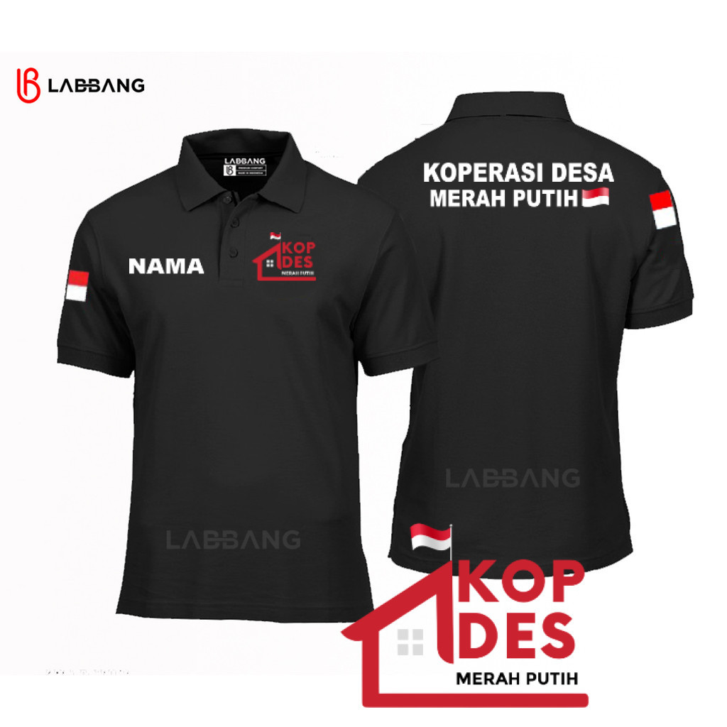 Baju Kerah Polo Shirt Pria Wanita  DB KOPDES Koperasi Desa Merah Putih Koperasi Indonesia