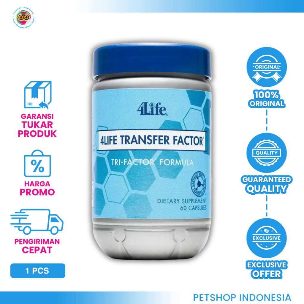4Life Transfer Factor untuk Hewan (PCS) – Suplemen Imunitas Alami untuk Kucing & Anjing