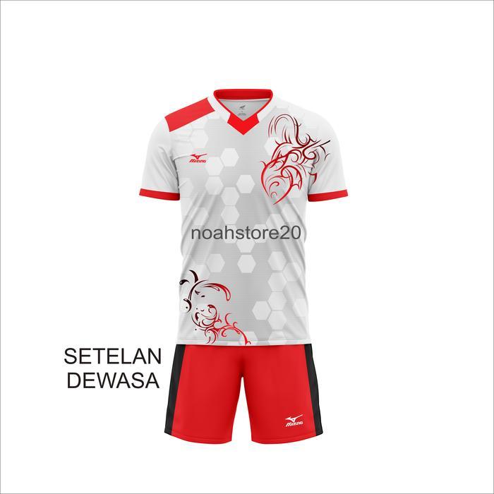 Kaos stelan olahraga volly kaos pria dewasa Sport Baju Bulutangkis Wanita - Putih, M