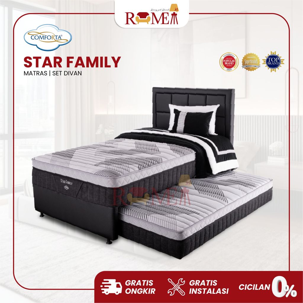Rumea - SPRINGBED COMFORTA 2IN1 STAR FAMILY Matras Kasur Latex 2IN1 Single 90 x 200 100 x 200 120x20