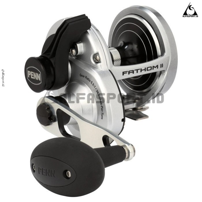 AlfaSport.Id Reel Pancing Penn Fathom II Lever Drag Handle Kiri Overhead Jigging Metal Body