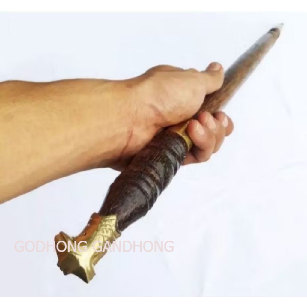 Tongkat Komando Soekarno Bahan Kayu Dan Kepala Garuda Kuningan LSP2