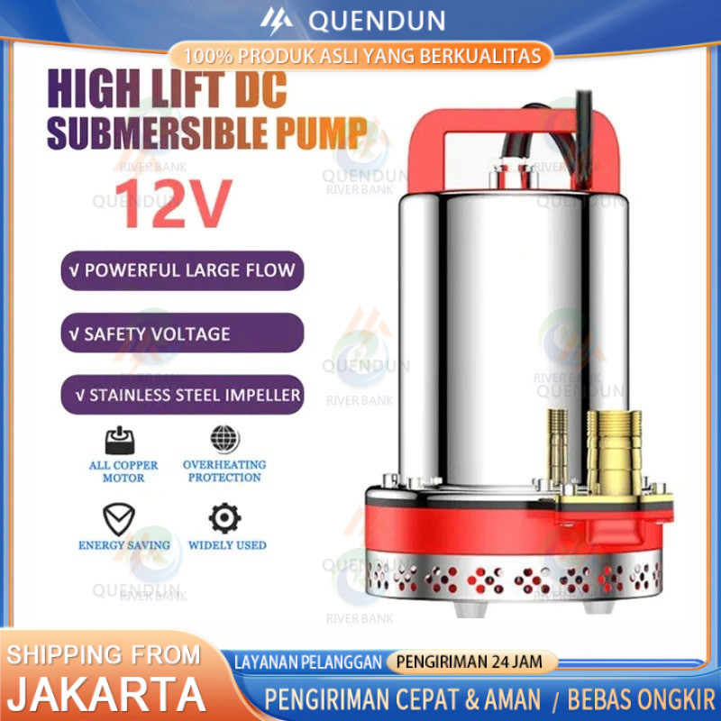 Pompa Celup Kolam AIRLUX DC 12 VOLT Stainless Pompa DC