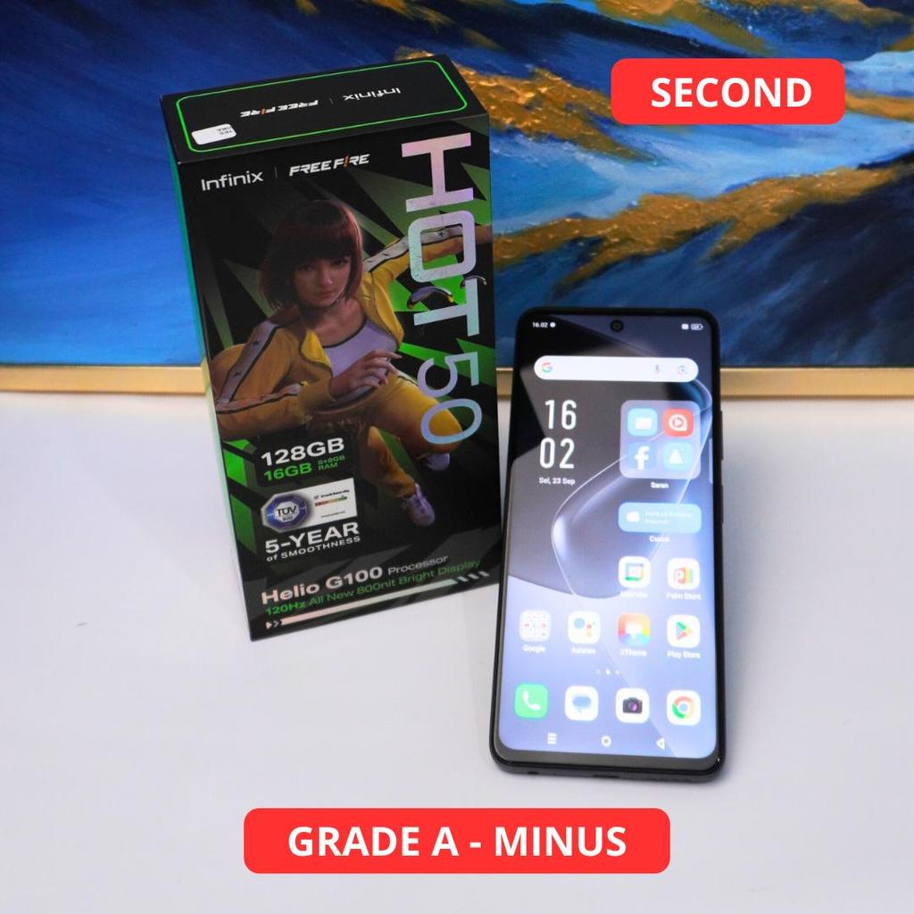 INFINIX HOT 50 6/256 GB GRADE A - MINUS HP SECOND ORIGINAL SINAR MUTIARA CELL