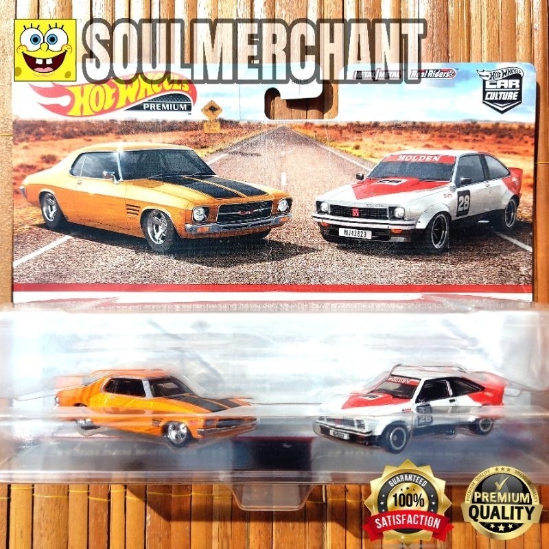 Hot Wheels Premium 2 Pack 73 Holden Monaro GTS 77 Holden Torana A9X