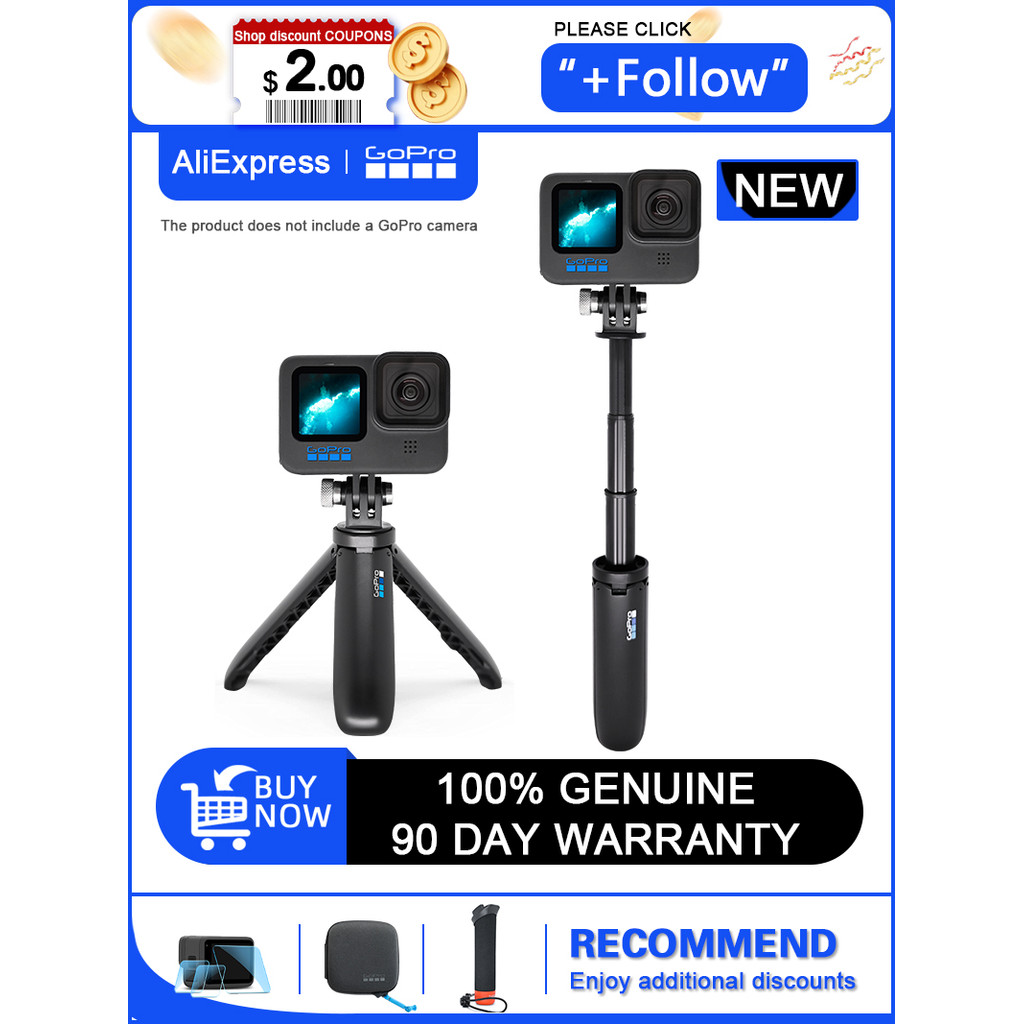 GoPro Shorty Mini pole for Go Pro Hero13 12 11 10 9Black Session Action Camera Vlog Tripod Foldable 