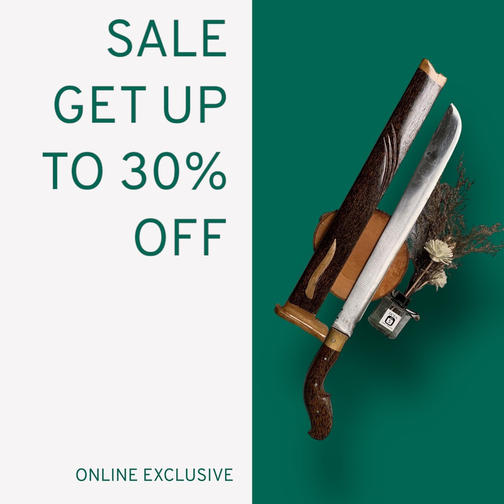 TOKO BOLOTX25 TGR golok ukir panjang keren tebas bahan baja per asli cocok buat berkebun atau bertan