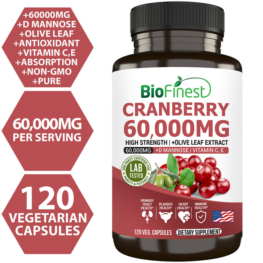 Biofinest Cranberry 60000mg Extract Supplement - Extra Strength D