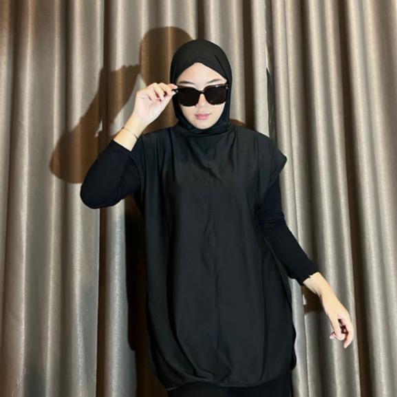 HIJAB ROMPI SPORTY Hoodie Syar'i / Jilbab Senam Sporty / Jilbab Instan / Baju Olahraga Muslim Panjan
