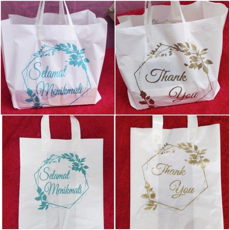 everleafco - murah meriah, (50pcs) plastik tempat nasi box, plastik acara selamatan, plastik tempat 