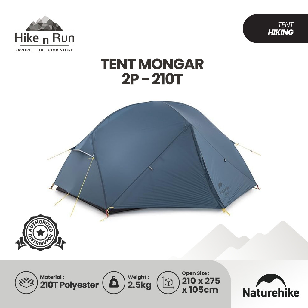 Naturehike Tenda Hiking Mongar NH17T007-M Tenda Ultralight 2 Orang NH19M002-J