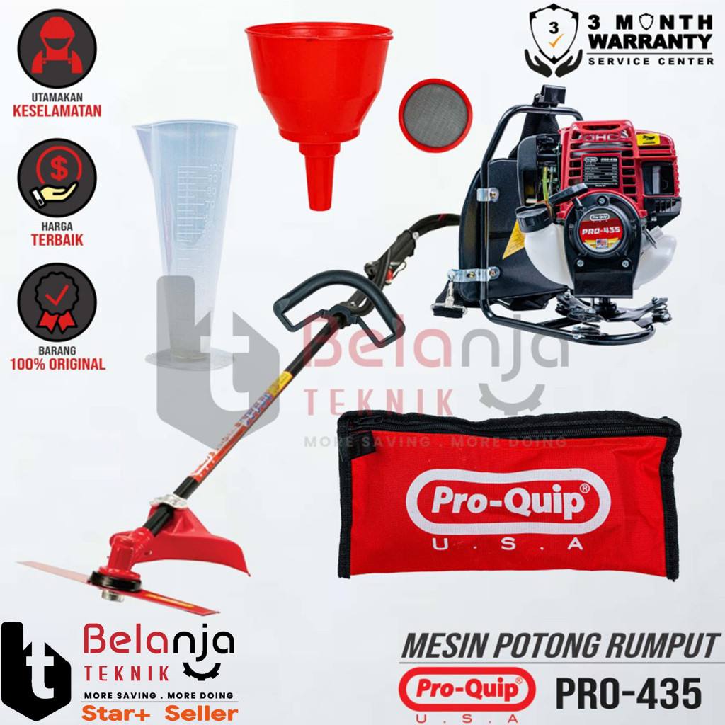 PRO435/4TAK FULLSET LENGKAP Proquip Mesin Potong Rumput Gendong 4 Tak 435 Brush Cutter PRO435