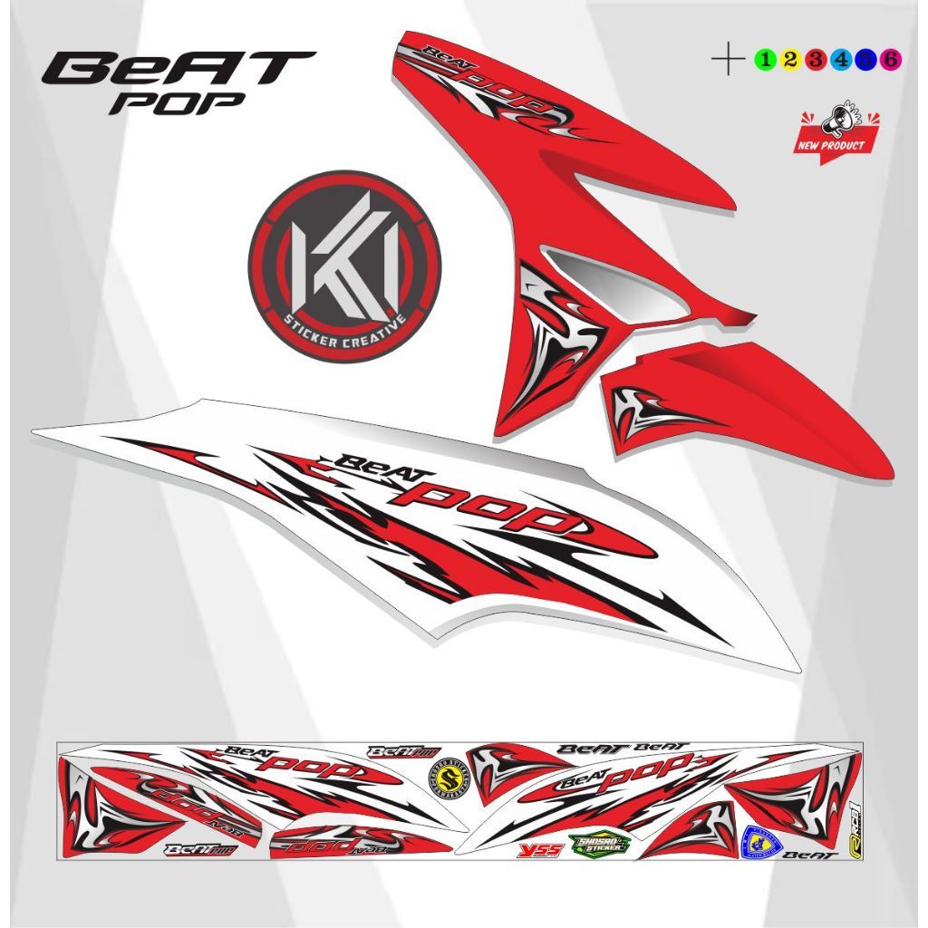 STRIPING MOTOR BEAT POP LIS VARIASI / STICKER STRIPING MOTOR BEAT POP POLET LIS K129