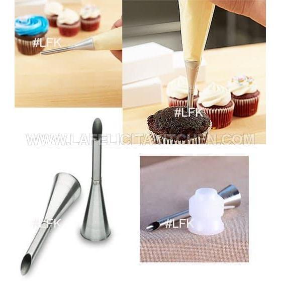 FLAVORIX SPUIT FILLING KUE SUS FLA VLACOKLAT SELAI CREAM DONAT CAKE ISI DECORLOKAL SIZE 7-8 CM BAHAN