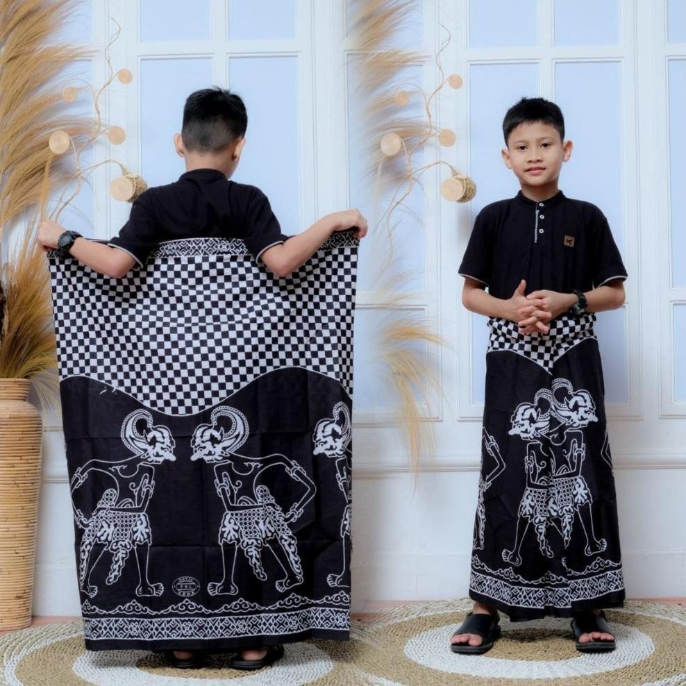TERBARU SARUNG BATIK ANAK LAKI-LAKI SD ATAU SMP MOTIF WAYANG EXCLUSIVE WADIMOR JUNIOR | SARUNG ANAK