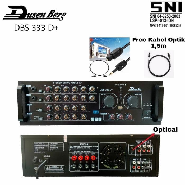 Amplifier Karaoke Smart Tv Youtube Bluetooth DUSENBERG DBS 333 D +/ D+