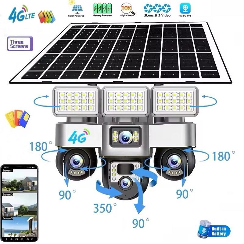 DOBEST CCTV Panel Surya 4G V380 Pro 30MP 4K Outdoor - Tanpa Kabel | Baterai Tahan Lama | Garansi 1 T