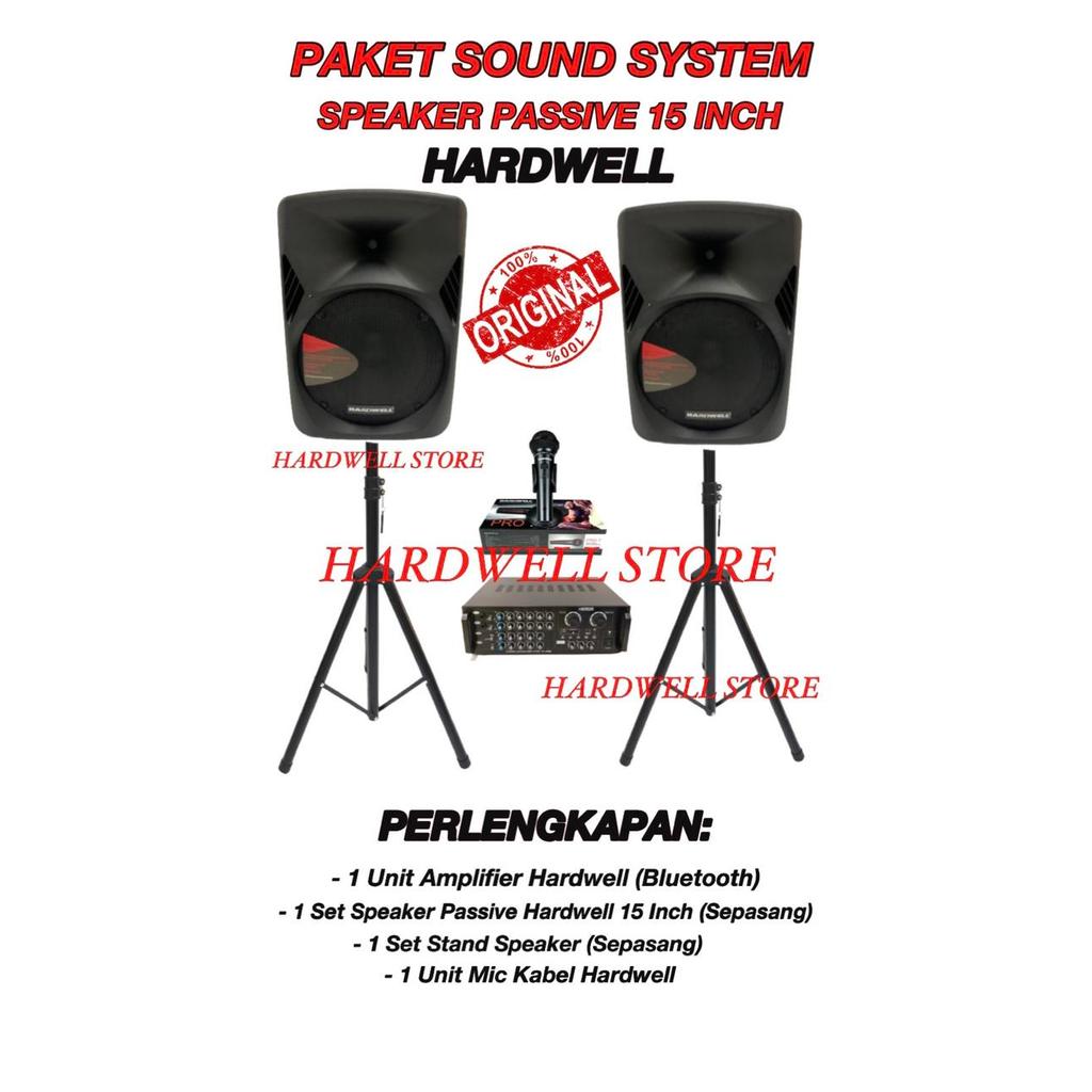 PAKET SOUND SYSTEM SPEAKER PASIF 15 INCH HARDWELL ORIGINAL