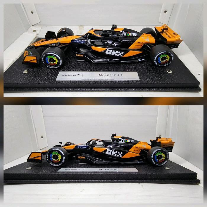 Skala 18 mclaren mcl38 miami grand prix 2024 formula 1 team with arklik box Diecast