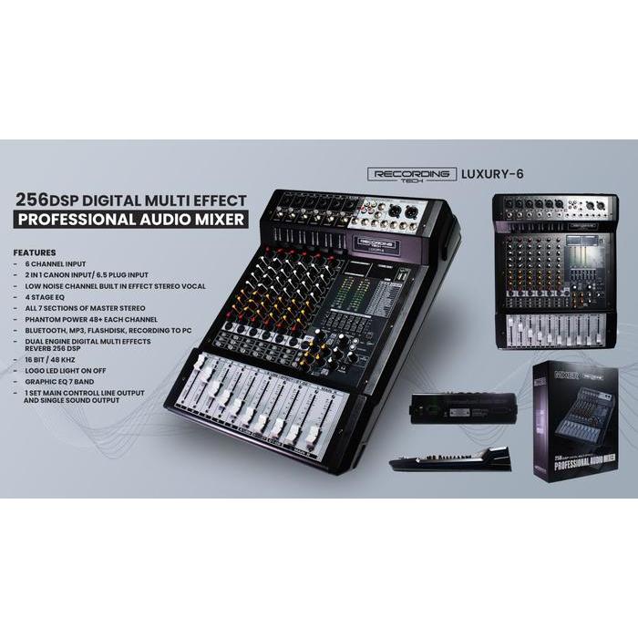 RECORDING TECH Luxury 6 Mixing Console - Audio Mixer 6 Channel Luxury6