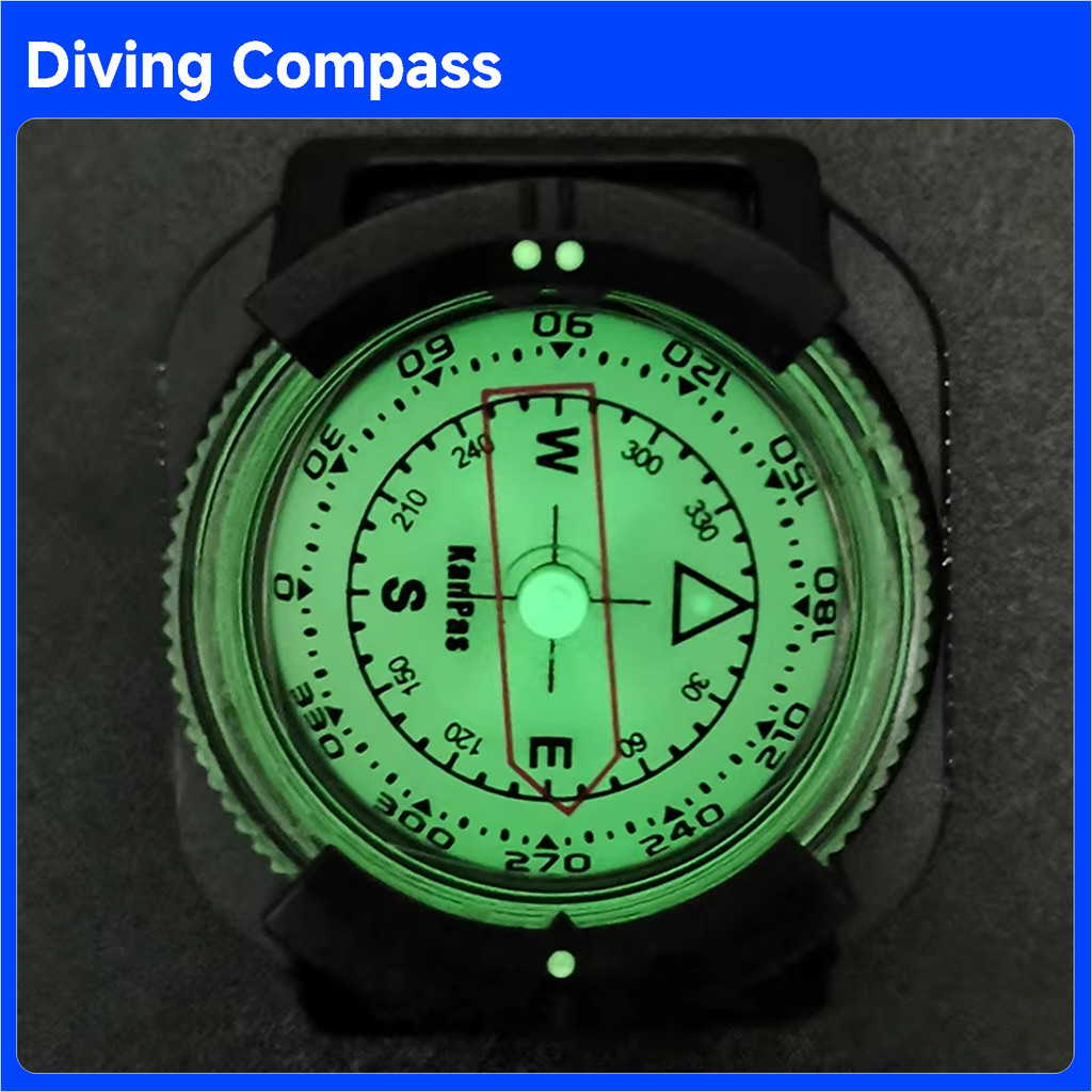 Outdoor Compass Professional 60M Or 197Ft ving Compass Waterproof Navigator gital Watch Scuba Compas