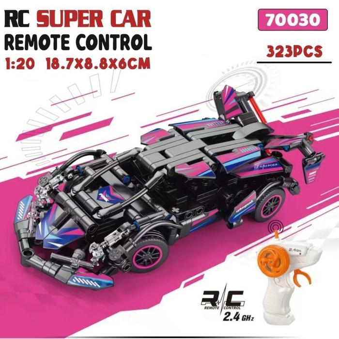 Mainan Remote Control Block Lego RC CAR Mobil Balap Charge Balok Hadiah Anak