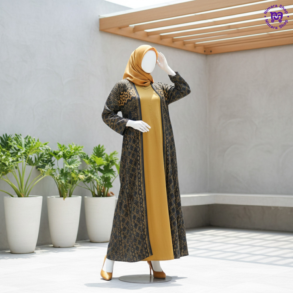 Abaya Sarah Jumbo Premium Gamis Wanita Rayon Adem Longgar Elegan Muslimah Lebaran Terbaru