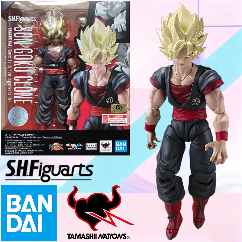 In Stock BANDAI Original Box S.H.Figuarts DRAGON BALL SON GOKU CLONE SHF Action Figure Model Toy Gif