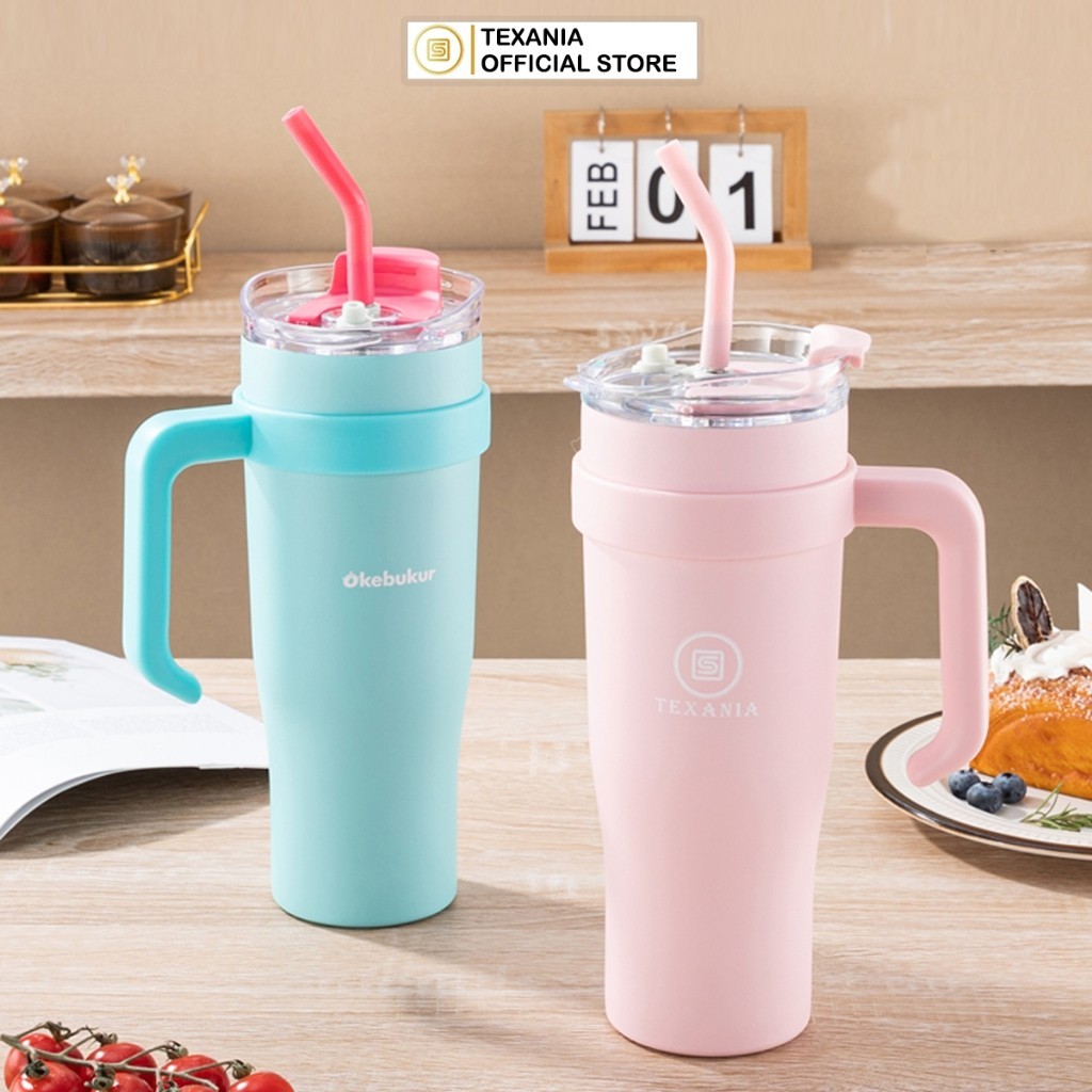 TEXANIA Tumbler Minum Tahan Panas dan Dingin Stainless Steel 1,2Liter Tumbler Tahan Dingin / Botol M