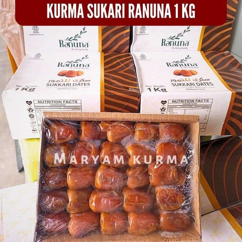 Kurma Sukari Ranuna Premium 1 Kg Sukkari Medan