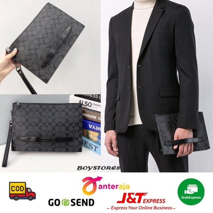 CLUTCH STRUCTURED POUCH IN SIGNATURE ORIGINAL FULLSET