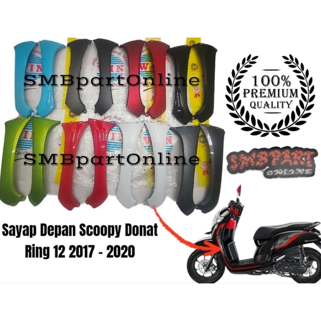 Ori AHM Honda Cover Sayap Depan KIRI KANAN Leghsild Luar Scoopy Fi Esp New K93 2017 2018 2019 2020 H