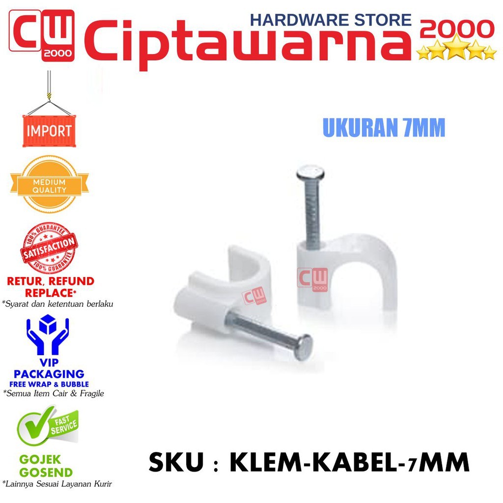 Klem Clamp Kabel Listrik Penjepit 7MM