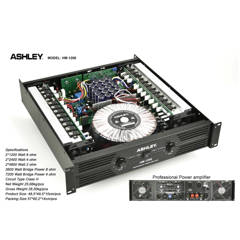 Power Ashley HM 1200 Original Amplifier ASHLEY HM1200