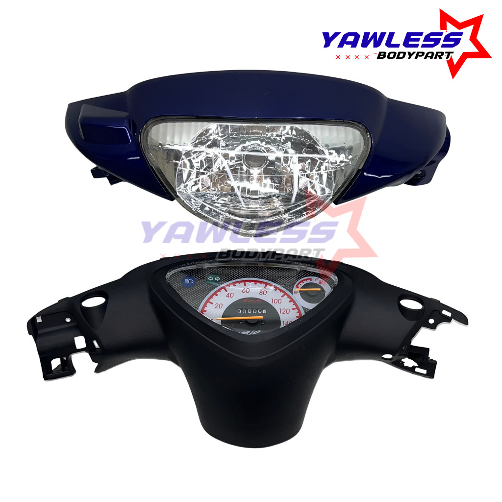 Batok Depan Mio Sporty Biru Tua Tahun 2003 / Totok Mio Sporty Biru Tua + Mika Speedometer
