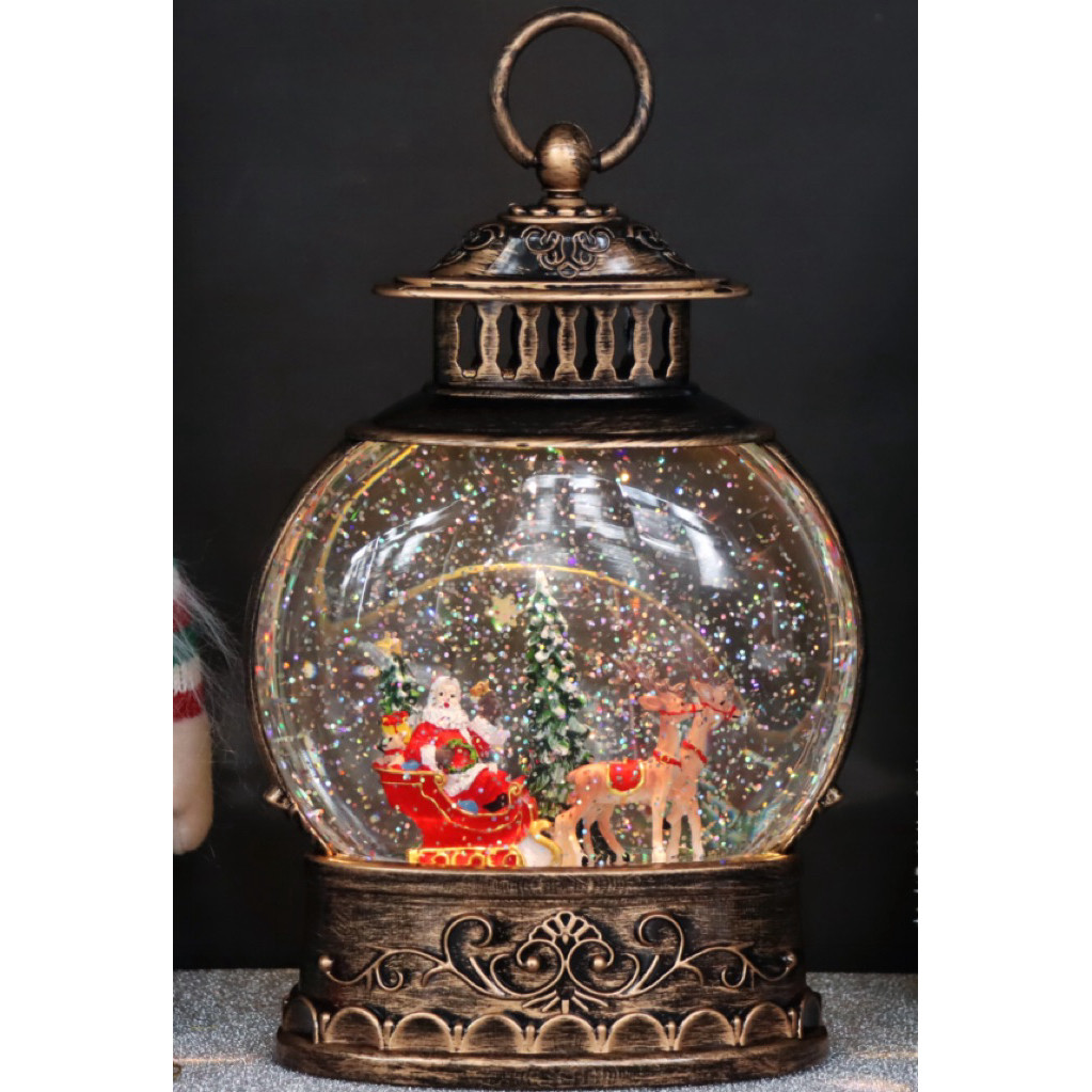 Premium Dekorasi Natal snowglobe lampu musik / Christmas gift / music box / snow globe
