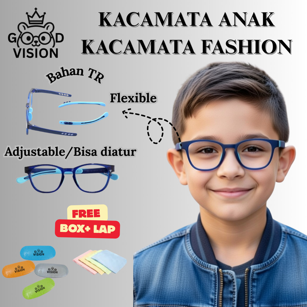 Kacamata Korea - Frame & Lensa Kacamata Unisex dengan Gaya Korea Terkini [TRJ06]
