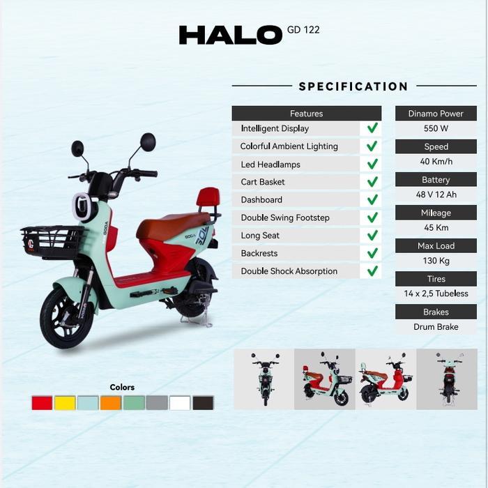 GODA 147DS Sepeda Listrik e-bike - Hitam