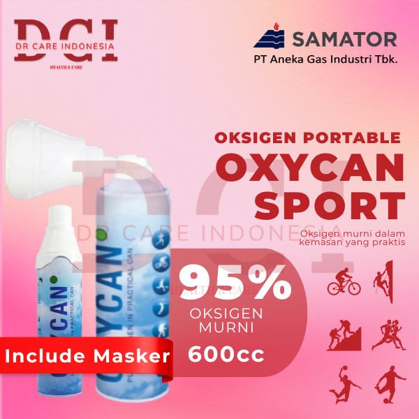 Oksigen Portable Oxycan  – Untuk Sesak Nafas Darurat, Praktis & Original [ Expired Masih Lama ]