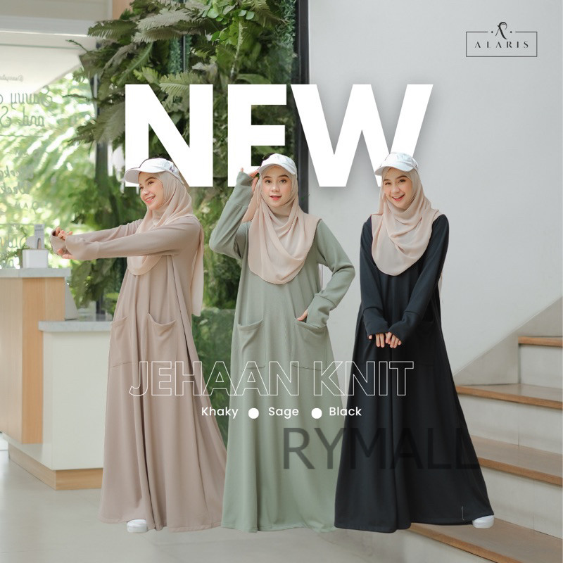 BISA COD Jehaan Knit / Gamis Sporty / Gamis Olahraga / Gamis Rajut / Baju olahraga muslimah qEw